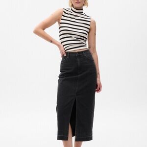 GAP Black Maxi Jean Skirt